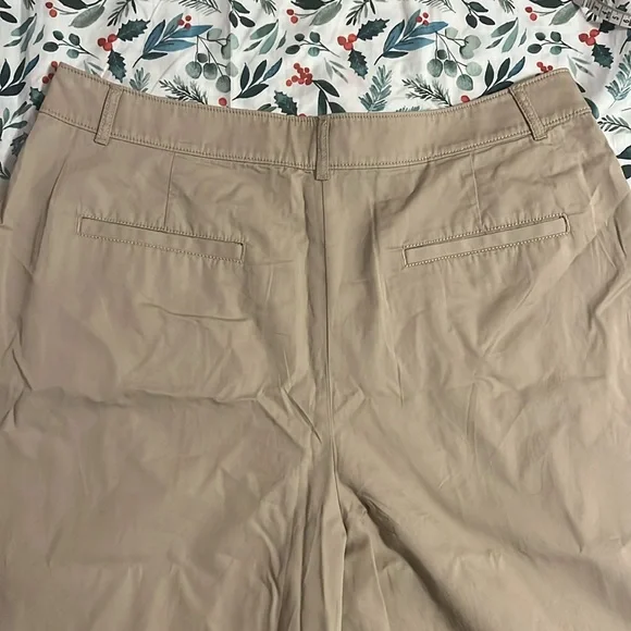 loft khaki poplin pants size 14 - Picture 4 of 9